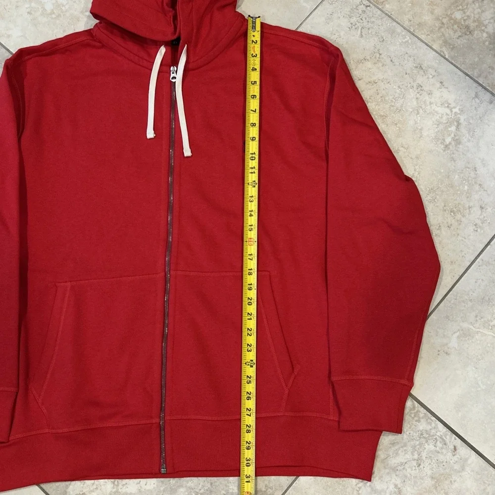 Polo Ralph Lauren Fleece Full-Zip Hoodie Mens 2XB Red Zip Up Comfortable Pony